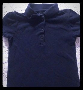 THE CHILDREN'S PLACE GIRLS NAVY BLUE POLO SHIRT - SIZE 7/8 School Uniform
